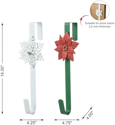 Glitzhome 14-inch Christmas Wreath Hangers