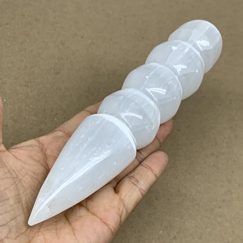 080 Lbs Large Selenite Crystal Spiral Wand Point B36604