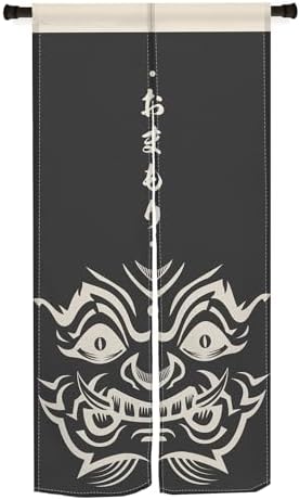 Traditional Japanese Noren Door Curtain with Funny Print