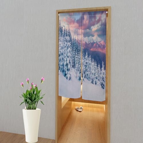 ChloropLastid Winter Wonderland Noren Door Curtain 34x60 Inches