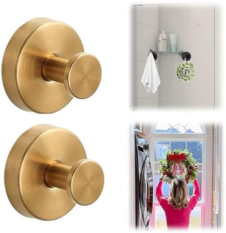 Suction Cup Hooks for Wreaths on Glass 2 Pack