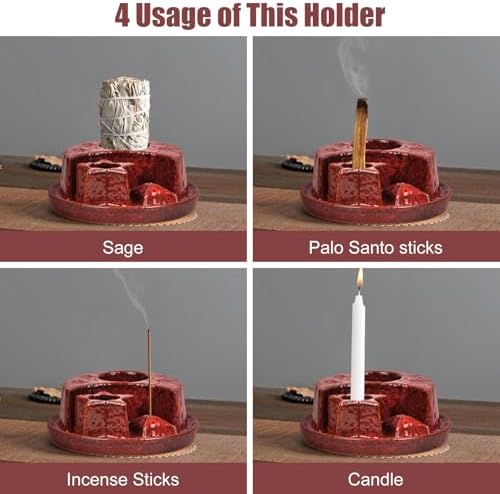 4 in 1 Incense Holder with Ceramic Ash Tray