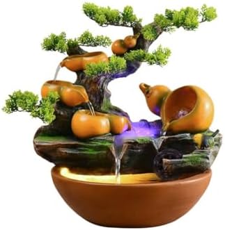 Lucky Gourd Tabletop Waterfall Fountain Office Decor