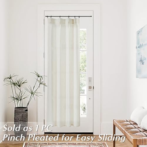 French Door Curtain Panel Sheer Privacy Linen