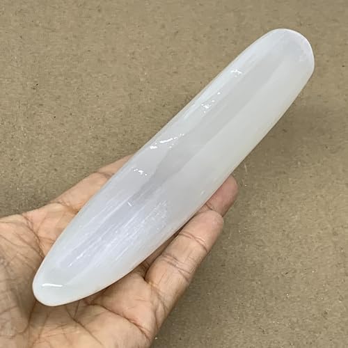 Natural Solid Selenite Crystal Wand Polished