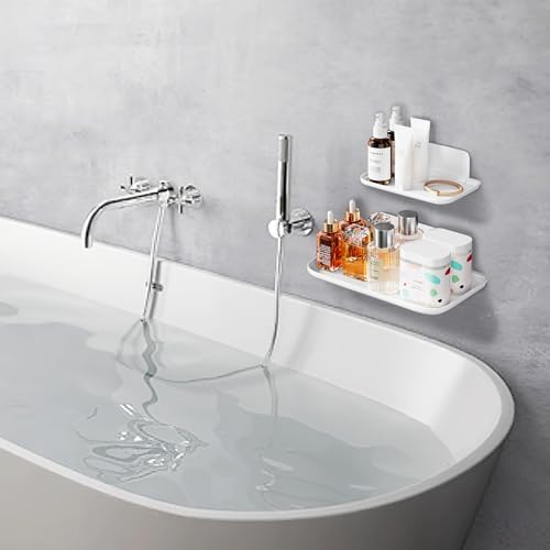 2Pcs No-Drill Foldable Floating Shelves for Wall