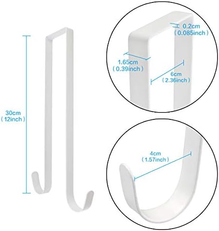 12 Inches White Metal Double Wreath Hanger