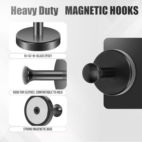 Neosmuk Magnetic Wreath Hanger Pack of 3 Black