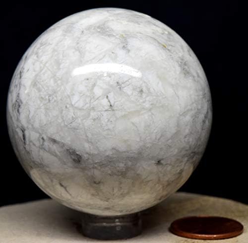 21 White Howlite Sphere with Stand