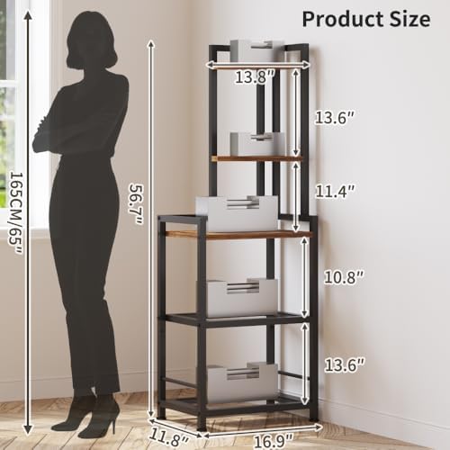 LINGMI 5-Tier Corner Bookshelf Storage Stand