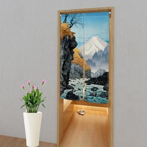 Japanese Noren Door Curtain 34x60 Inches Natural Scenery Design