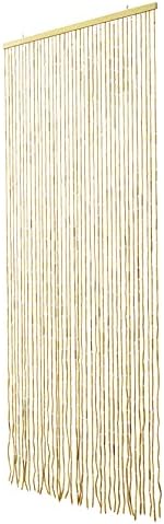 FlavorThings 36x79 inch Natural Wood Bamboo Beaded Curtain Room Divider