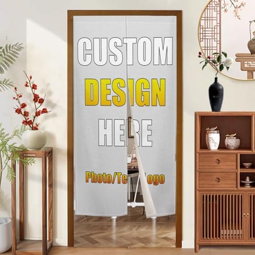 Custom Noren Door Curtain with Photo Text Logo 335 x 472