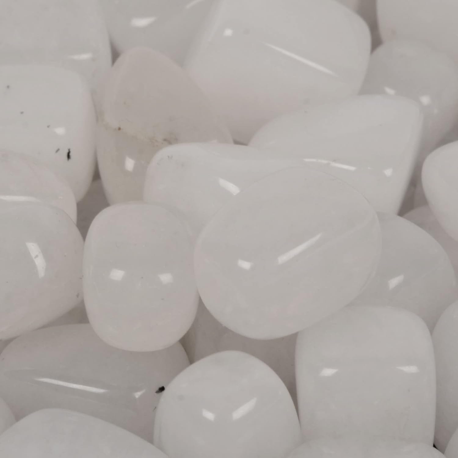 Justinstones 100 Grams White Quartz Tumbled Stones Collection