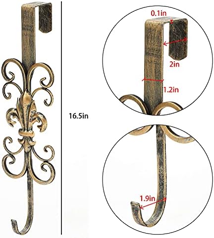 Jemeni 2 Pack 16 Inch Wreath Hanger Front Door Metal