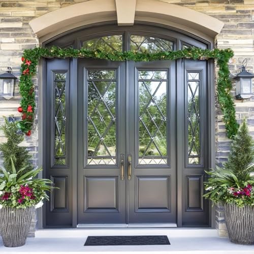 Double Door Christmas Decoration Hanger Black Metal Adjustable