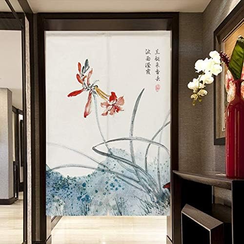 BAIHT HOME Noren Curtain Lotus Design Door Panel 33x47