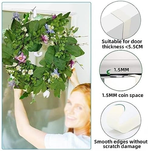 15 Inch Heavy Duty Metal Wreath Hanger Black 1Pcs
