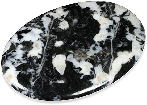 CrystalAge White Zebra Jasper Palm Stone