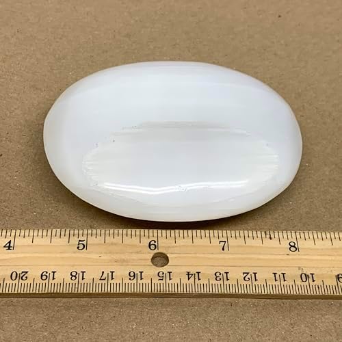 WatanGems Large Natural Selenite Palm-Stone Crystal Pillow Shape 06lbs