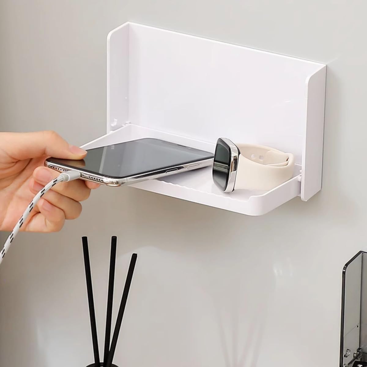 Foldable Adhesive Floating Shelf for Home Office Decor