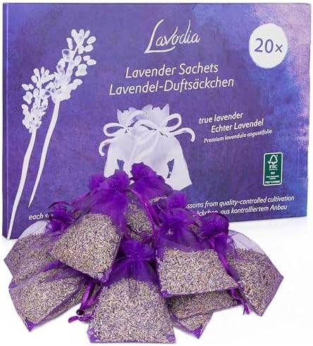 Lavender Sachets for Closets and Drawers - Pack of 20