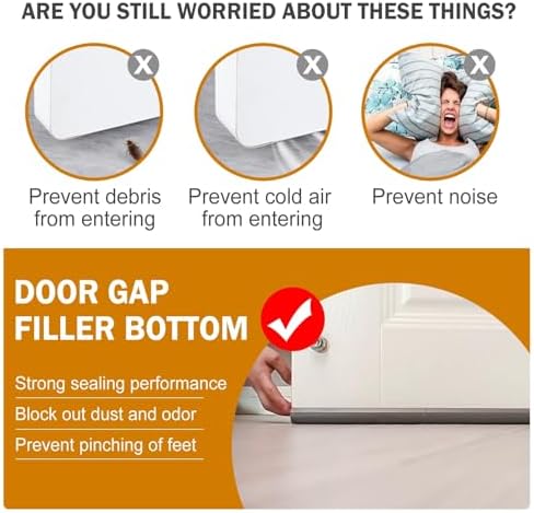 Adjustable Under Door Sound Blocker 36 in Black