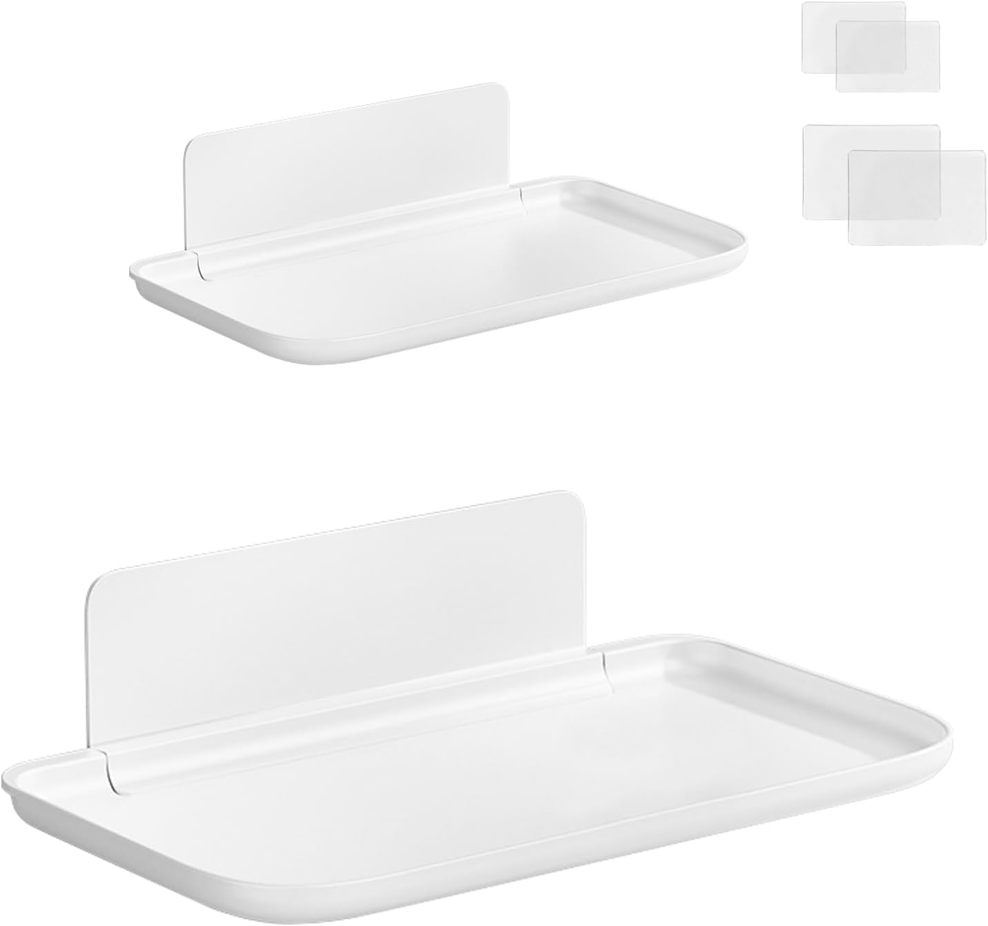 2Pcs No-Drill Foldable Floating Shelves for Wall