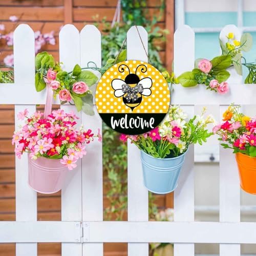 Ceutoiy Bee Wreath Hanger for Front Door Decor