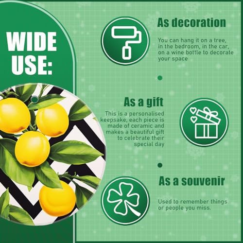 Lemon Yellow Limon Fruits Hanging Christmas Ornament