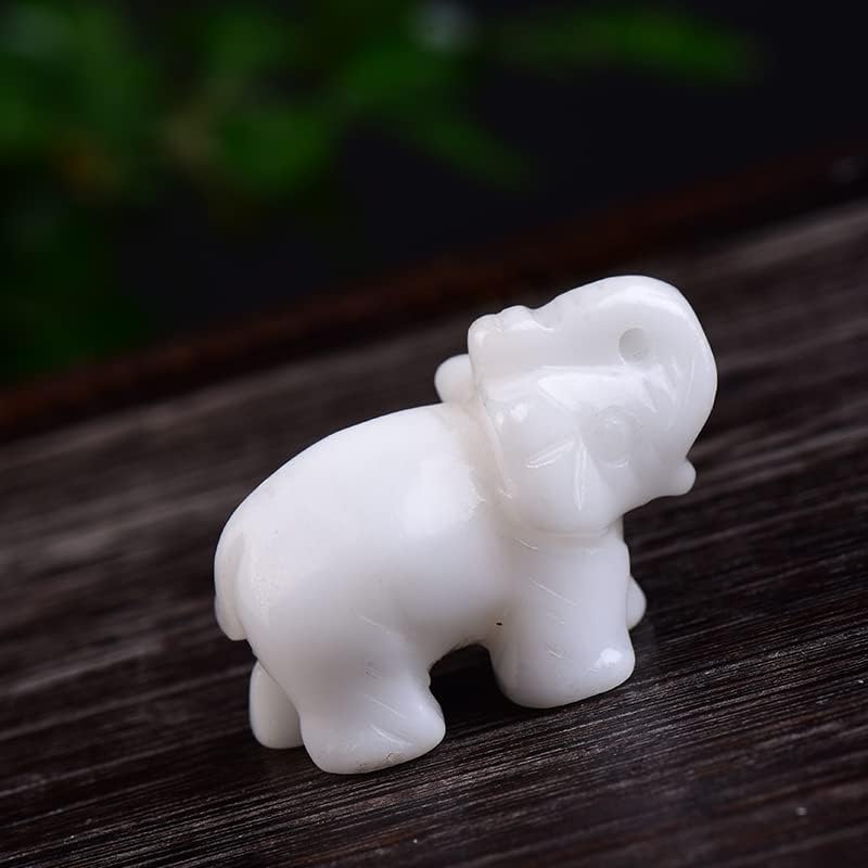 1PC Natural Stone Elephant Hand Carved Polished Animal Decor