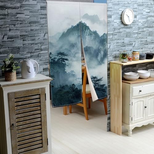Leowefowa Japanese Noren Door Curtain Feng Shui Panel