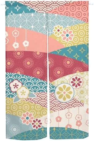 Japanese Noren Door Curtain 34x48 Inches Single-Sided Pattern