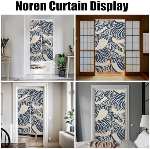 Japanese Noren Door Curtain Panel 34x48 Inches