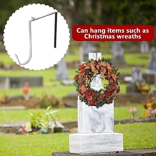 Christmas Headstone Wreath Hanger - Adjustable 6-11 Inch
