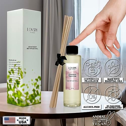 LOVSPA Mahogany Teakwood Reed Diffuser Refill 4 oz