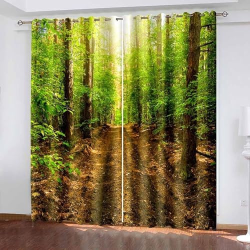 Homxi 2 Piece Grommet Blackout Curtains