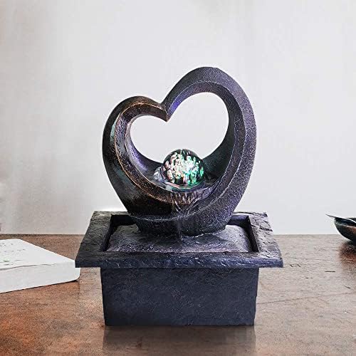 Ferrisland Tabletop Water Fountain with LED Light