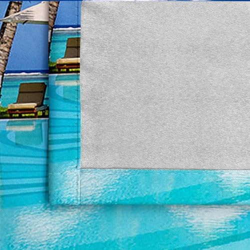 Blackout Curtains for Balcony Windows 2 Panels Blue Green