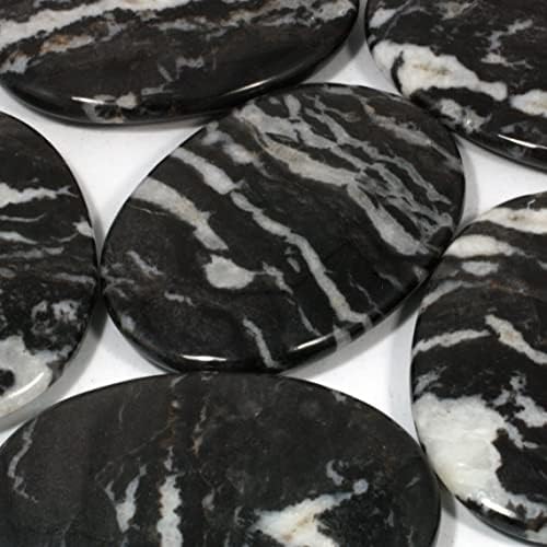 CrystalAge White Zebra Jasper Palm Stone