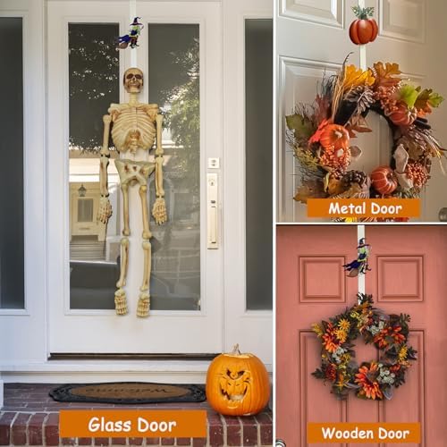 2 Pack Fall Wreath Door Hanger with Pumpkin Witch