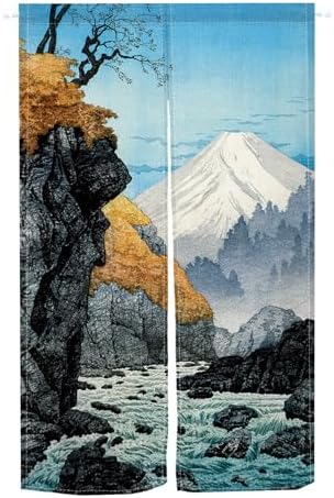 Japanese Noren Door Curtain 34x60 Inches Natural Scenery Design