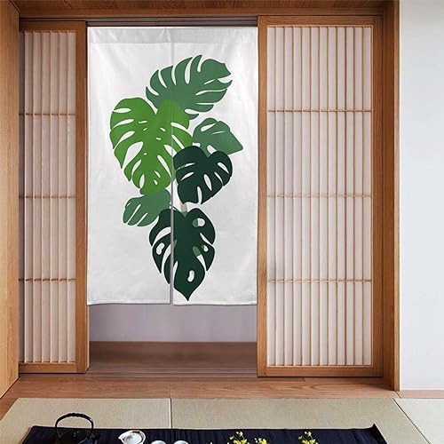 Monstera Door Curtain for Home Decor