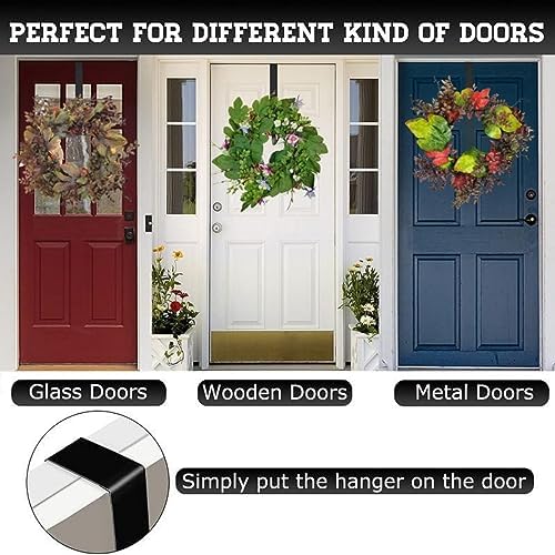 15 Inch Heavy Duty Metal Wreath Hanger Black 1Pcs