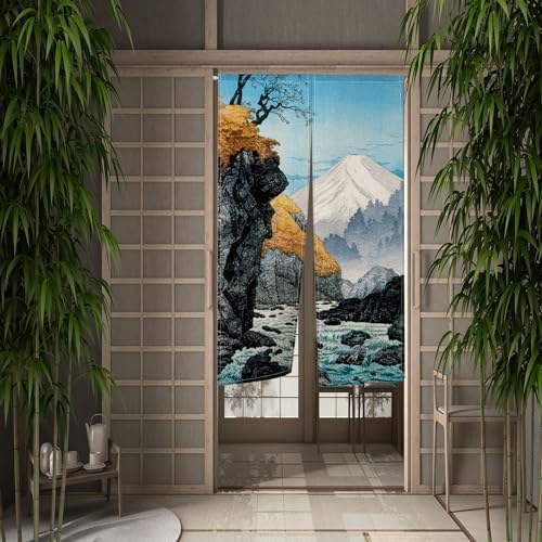 Japanese Noren Door Curtain 34x60 Inches Natural Scenery Design