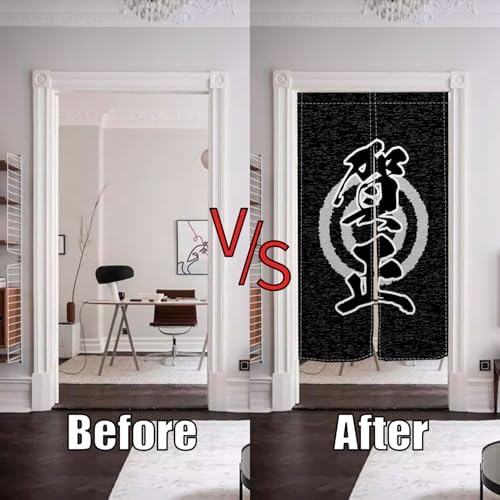 Traditional Japanese Noren Doorway Curtain 34x60 Inches