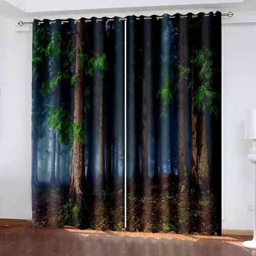 Homxi Blackout Curtains 2 Panel Set 2 x 52W x 90H In