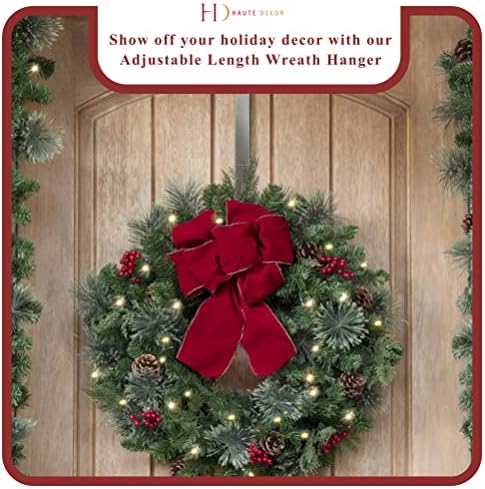 Haute Decor Adjustable Wreath Hanger 2-Pack Brushed Nickel
