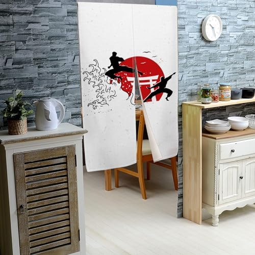 Japanese Noren Door Curtain Panel 34x60 Inch
