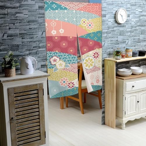 Japanese Noren Door Curtain 34x48 Inches Single-Sided Pattern